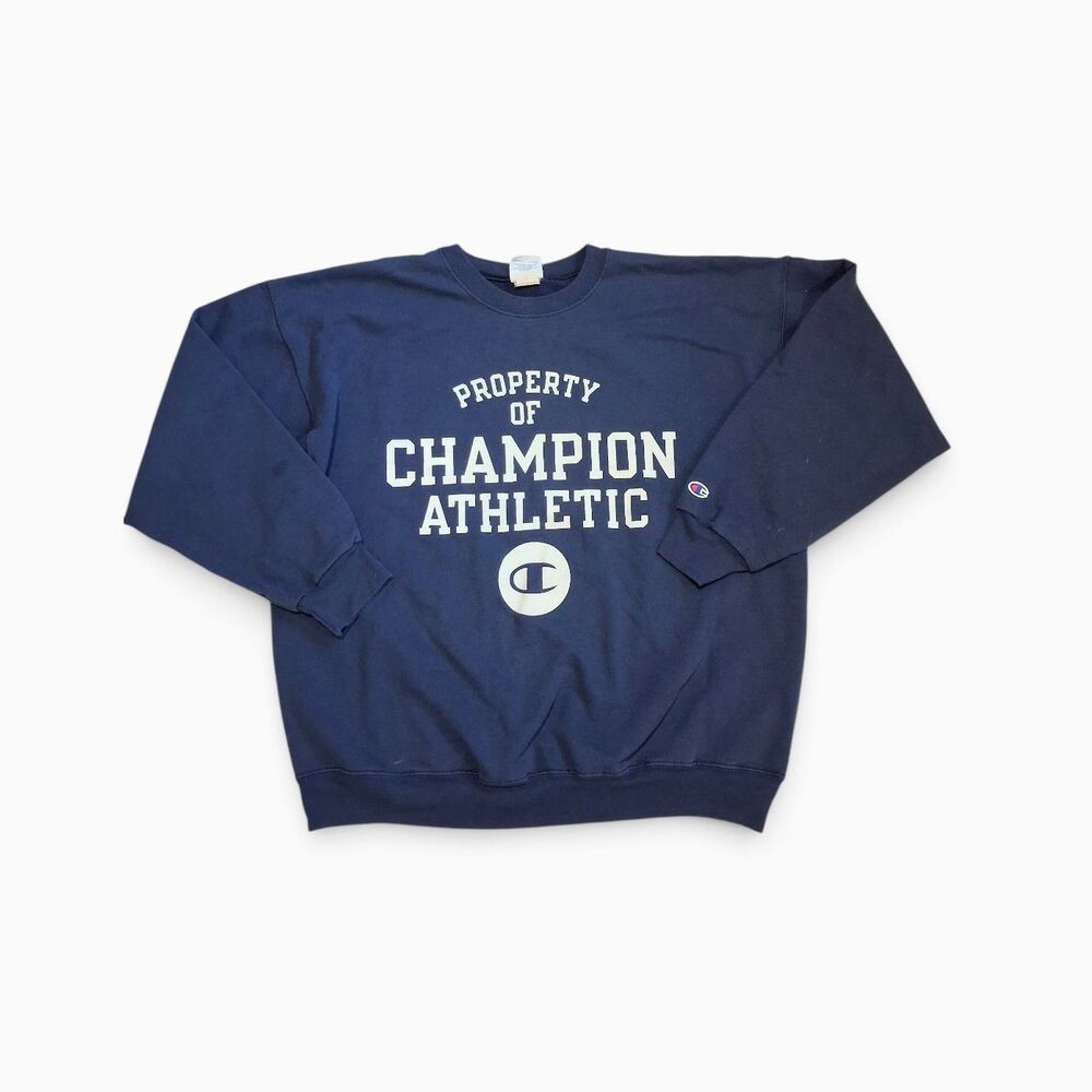 Vintage 1990s Champion Athletic Logo Crewneck Sweatshirt Men's XL